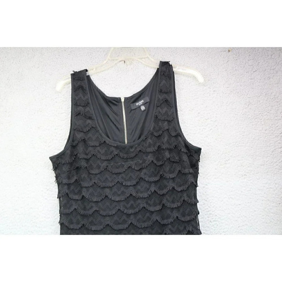 Guess Black Label Sheath Bodycon Dress-Black Lace-Size 14-Sleeveless-Lined - Picture 2 of 9